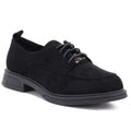 Women's black suede shoes Vinceza 62332