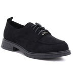 Women's black suede shoes Vinceza 62332