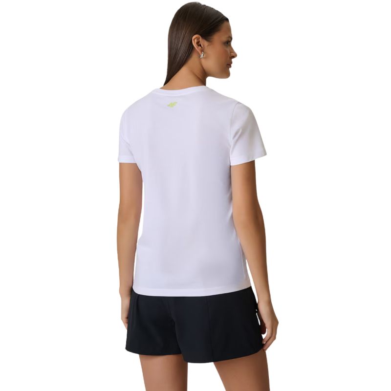 Women's T-shirt 4F F2718 white 4FWSS26TTSHF2718 10S