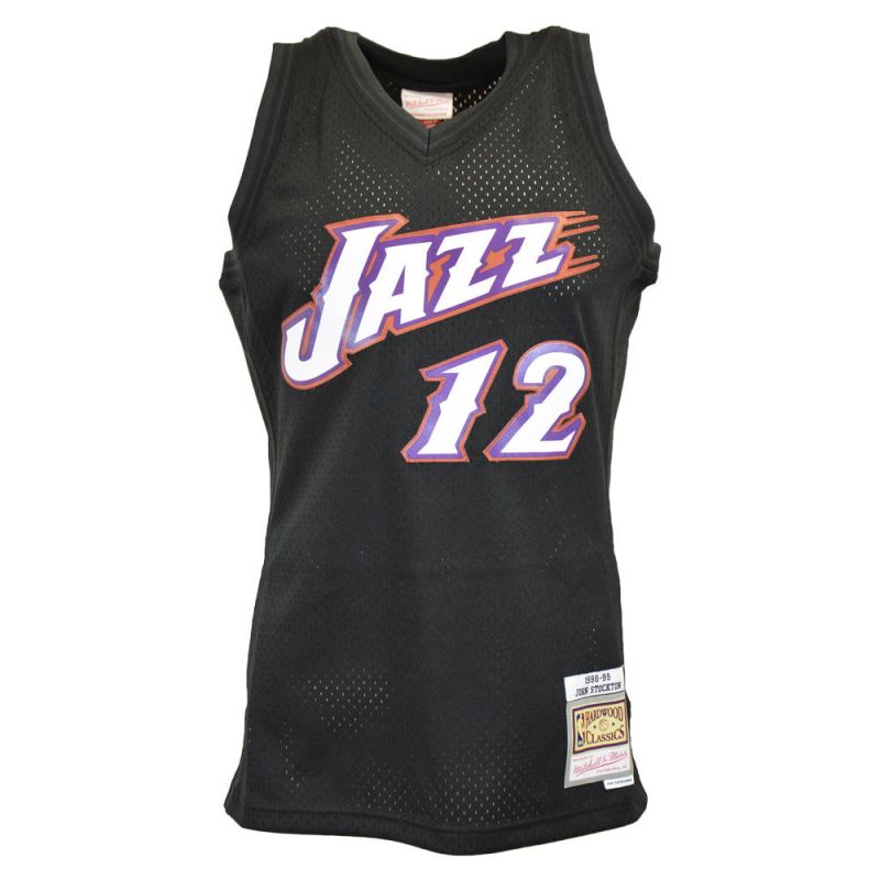 Mitchell & Ness NBA Utah Jazz John Stockton Swingman T-shirt - SMJYBW19107-UJABLCK98JST Koszulki NBA Your Sports Performance
