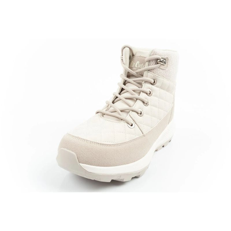 Lee Cooper women's winter hiking sports shoes, insulated, cream, eco-leather Lee Cooper