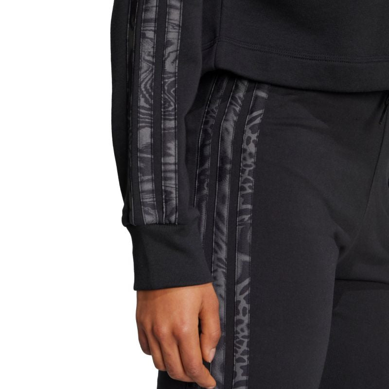 adidas Essentials 3 Stripes Print French Terry Hoodie W JC6244 Clothing/Lifestyle/adidas Adidas