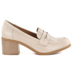 Women's beige lords heeled shoes M.Daszyński MR2201D-3A To be categorized Your Sports Performance