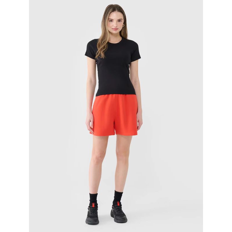 Women's slim ribbed t-shirt 4F 4FWSS25TTSHF1968-20S *Kategoria tymczasowa Your Sports Performance