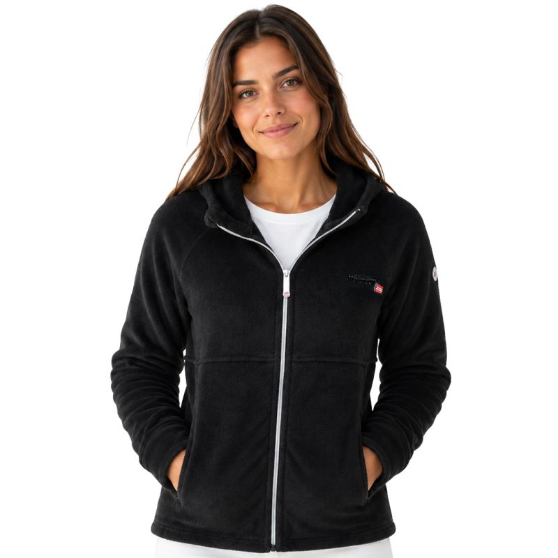 Geographical Norway ULOTTA BLACK LADY 047-1 Women's Fleece Jacket (WZ8181F/GN-BLACK)