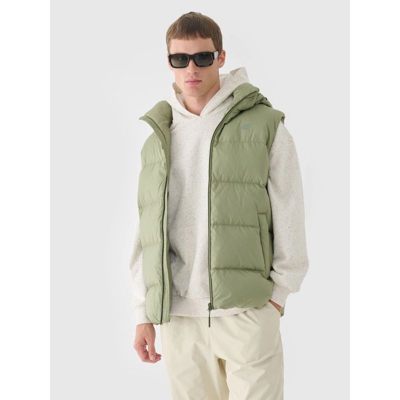 Men's down vest with natural filling 4F 4FWAW24TVJAM148-43S 4f