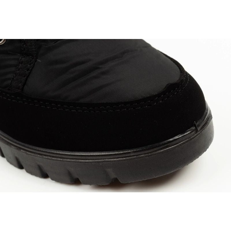 Progress Women’s Winter Boots, Black Insulated Snow Boots with Sheepskin Lining