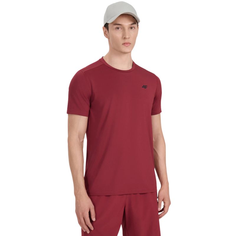 Men's T-shirt 4F FNK M1521 dark red 4FWAW25TFTSM1521 61S In preparation Your Sports Performance