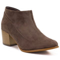 Women’s Short Beige Heeled Ankle Boots – M.Daszyński MR2624-2