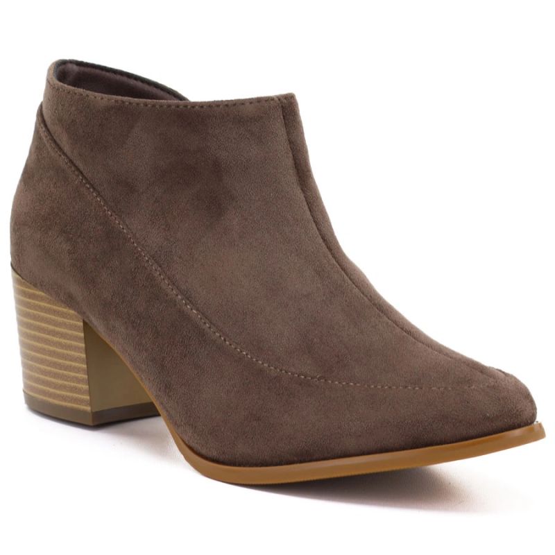 Women’s Short Beige Heeled Ankle Boots – M.Daszyński MR2624-2