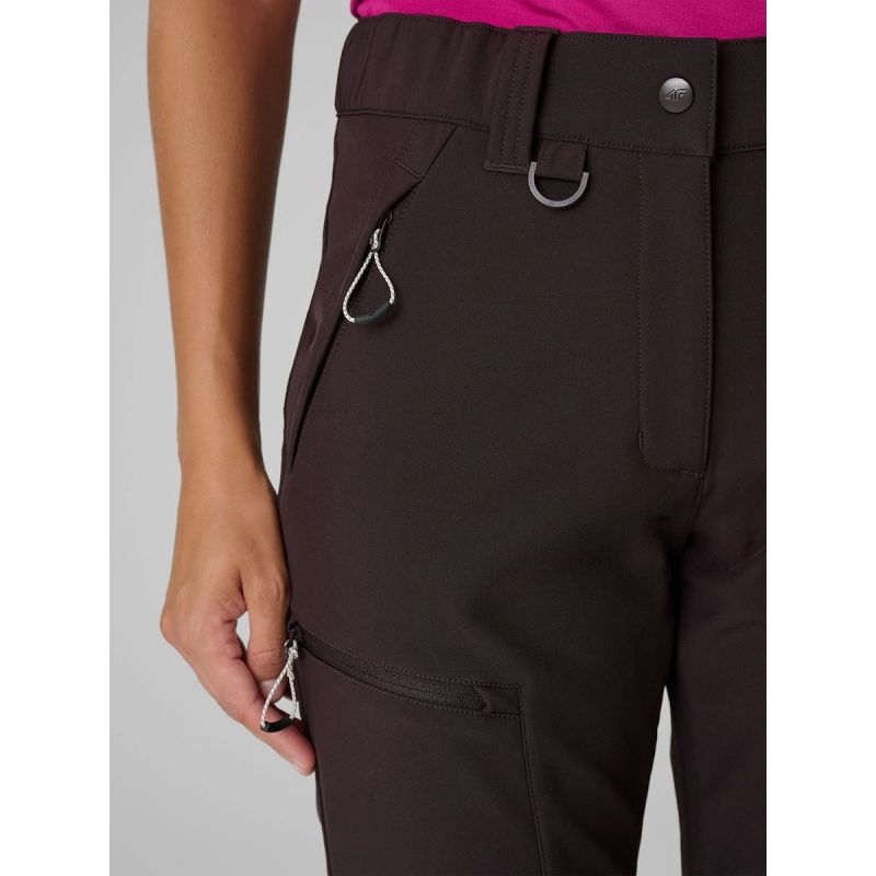 Women's trekking trousers softshell windproof membrane 10000 4F 4FRAW26TFTRF1608-80S