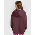 Oversized sweatshirt with hood, unzipped, for girls, 4F 4FJRAW25TSWSF2429-51S 4f