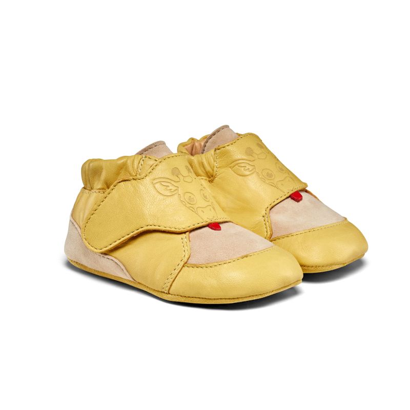 Affenzahn Crawly Giraffe Leather Crawling Shoes (01257-60097)