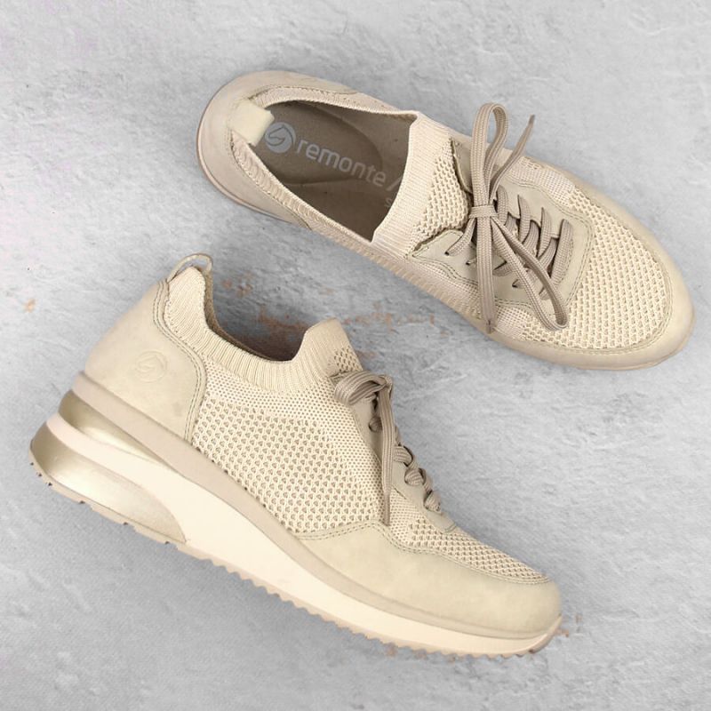 Comfortable Remonte W RKR693 beige sports shoes Footwear/Lifestyle/Rieker Your Sports Performance