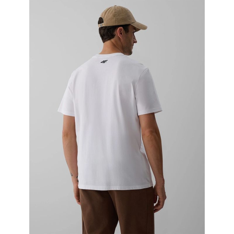 Men's regular printed T-shirt 4F 4FKAW26TTSHM4473-11S