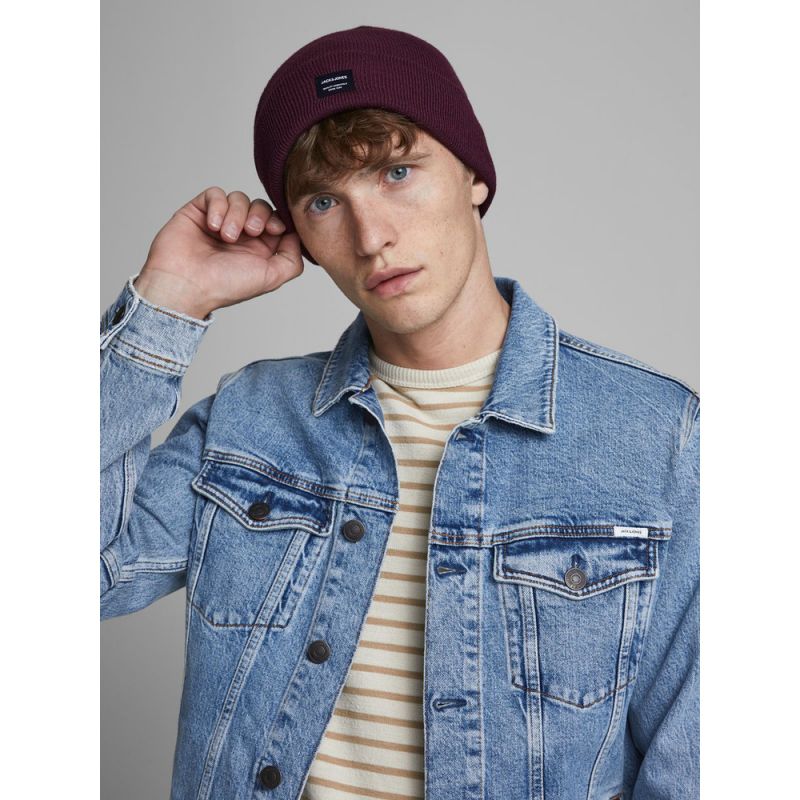 Jack & Jones Jacdna Beanie Noos M 12092815 Burgundy Clothing/Multisport/Jack & Jones Your Sports Performance