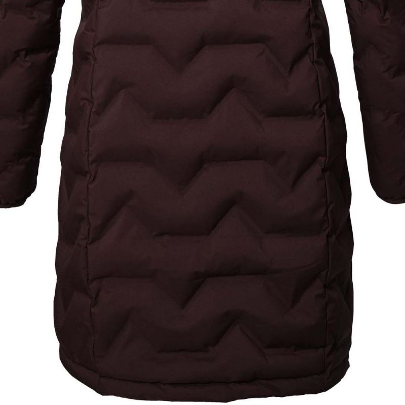 Killtec KOW 9 women's quilted jacket with hood, waterproof long winter parka, burgundy (41806/447) In preparation Your Sports Performance