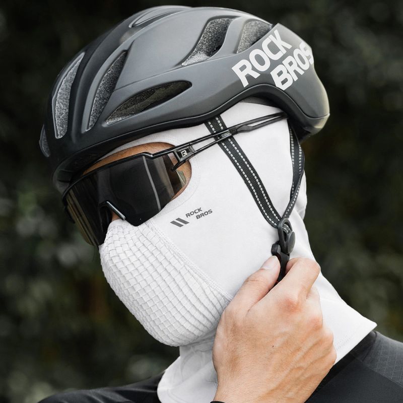 Rockbros LF25699 fleece cycling balaclava - white Rockbros