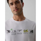 Men's regular printed T-shirt 4F 4FKAW26TTSHM4476-10S