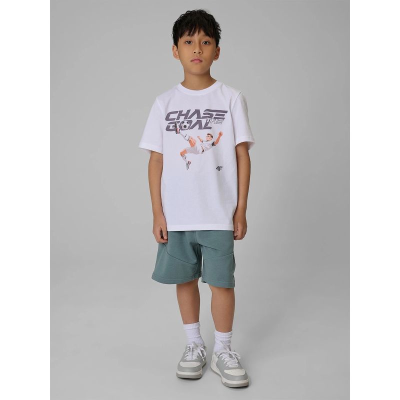 Boys' Regular-Fit Graphic T-Shirt 4F 4FJRAW26TTSHM4629-10S