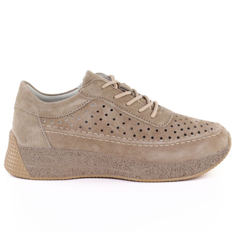 Women's leather openwork shoes, light brown, Sergio Leone SP013 To be categorized Your Sports Performance