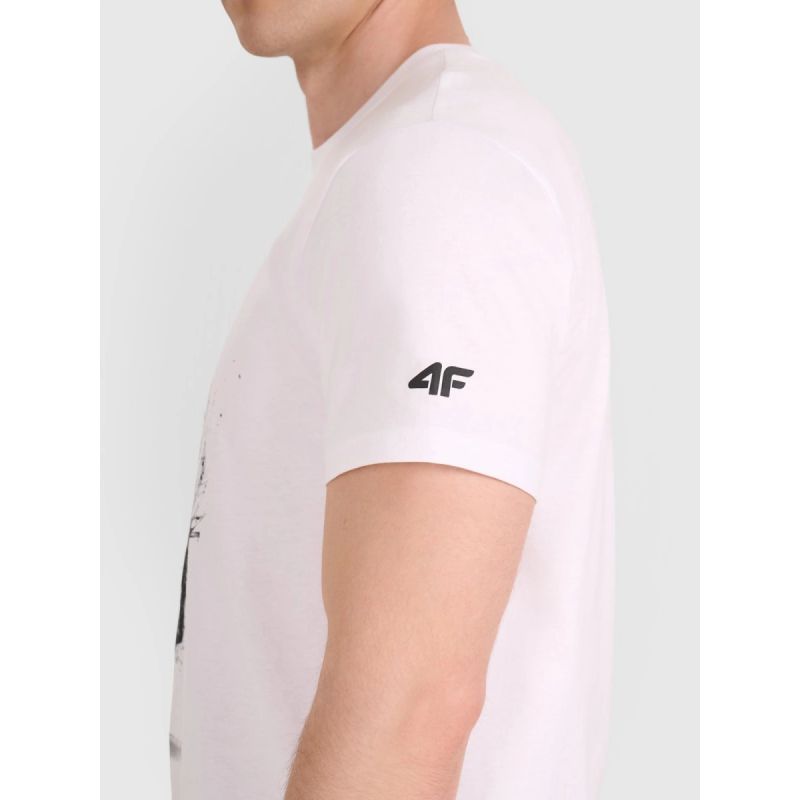 Men's regular t-shirt with volleyball print 4F 4FRAW25TTSHM3318-10S *Kategoria tymczasowa Your Sports Performance