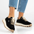 Leather platform sneakers black Filippo DP7498