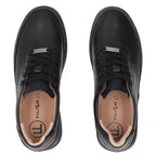 Women's leather wedge shoes, black Filippo DP8326