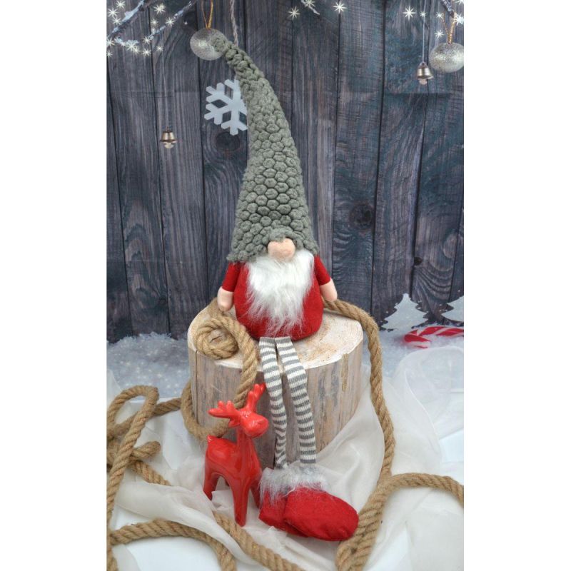 DECORATIVE GNOME WITH GRAY FUR HAT 50+25CM Home and Garden/Equipment Your Sports Performance