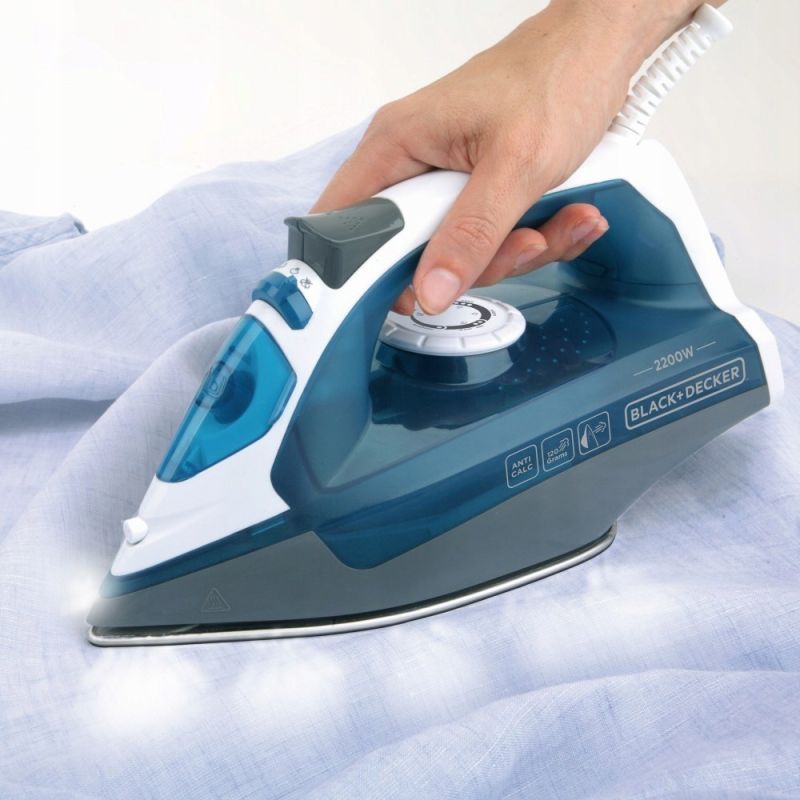 Black+Decker BXIR2200E Steam Iron (2200W; White and Blue) AGD - Produkty/Żelazka i generatory pary Your Sports Performance