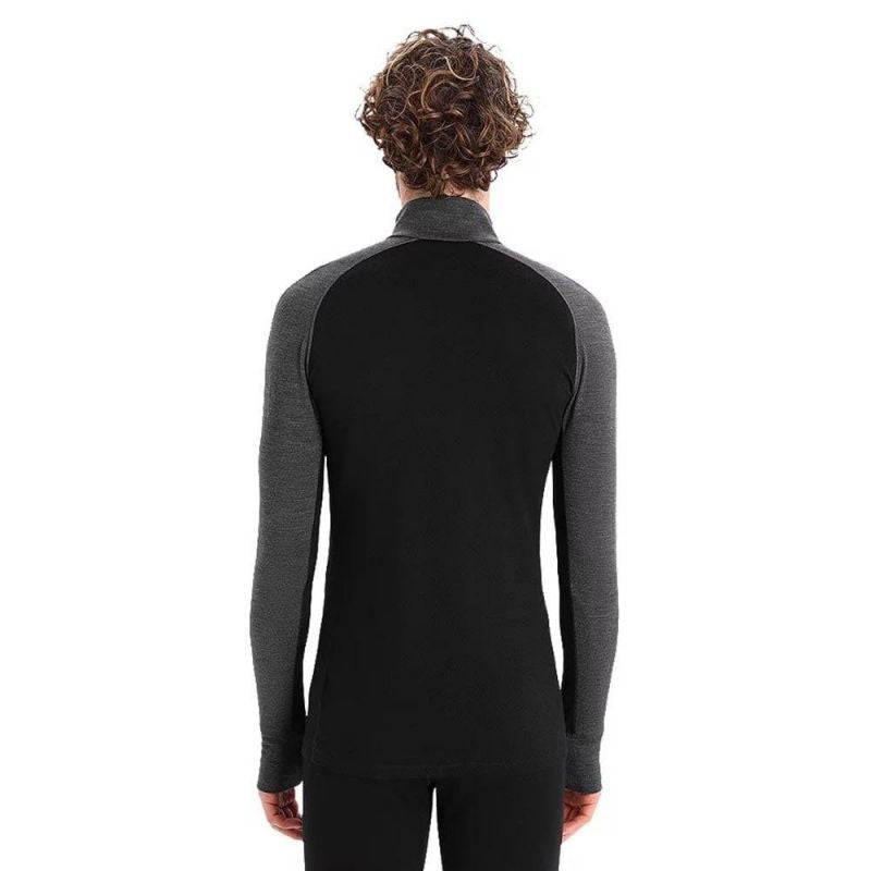 Icebreaker M Zoneknit 260 LS Half Jet H/BLK Men's Thermal T-Shirt Gray (IB0A56HF585) In preparation Your Sports Performance