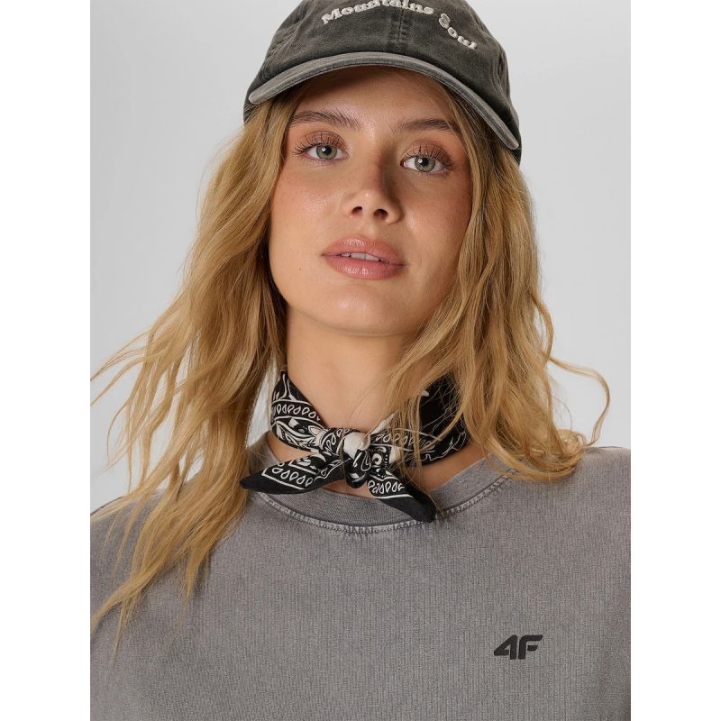 Women's loose T-shirt with print 4F 4FKAW26TTSHF4506-26S