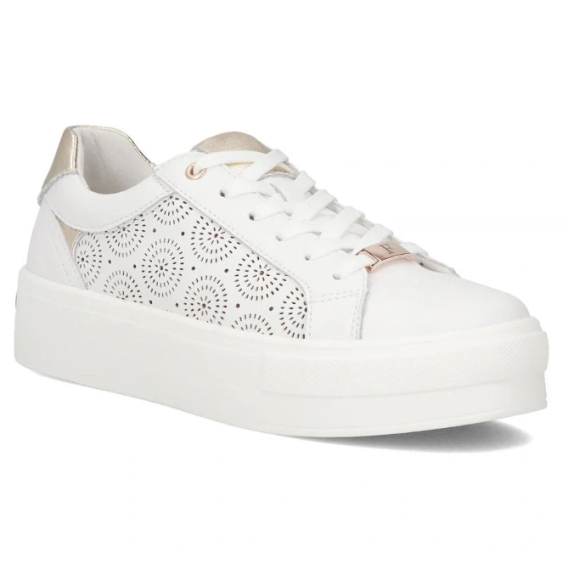 Filippo DP7668/26 white leather platform shoes Filippo