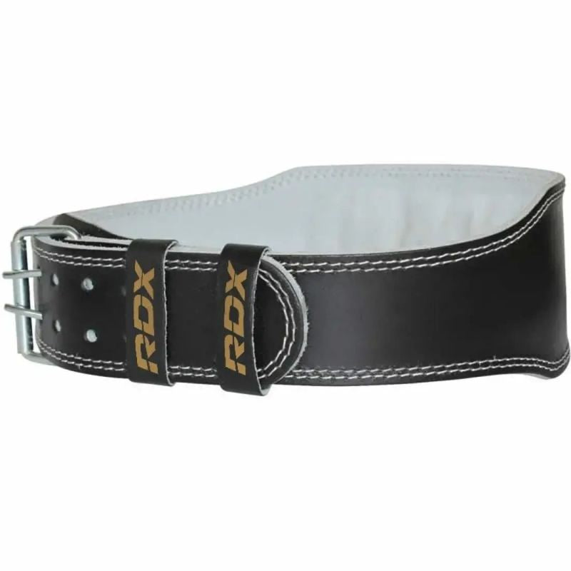 4" GOLD LEATHER BODYBUILDING BELT FOR EXERCISES - RDX S RDX - Pozostałe Your Sports Performance