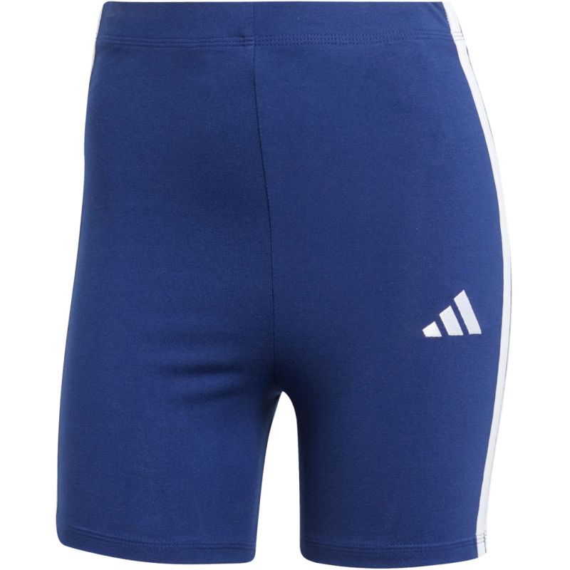 Women's adidas Essentials 3-Stripes High Waisted Biker Shorts Blue JE1225