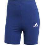 Women's adidas Essentials 3-Stripes High Waisted Biker Shorts Blue JE1225
