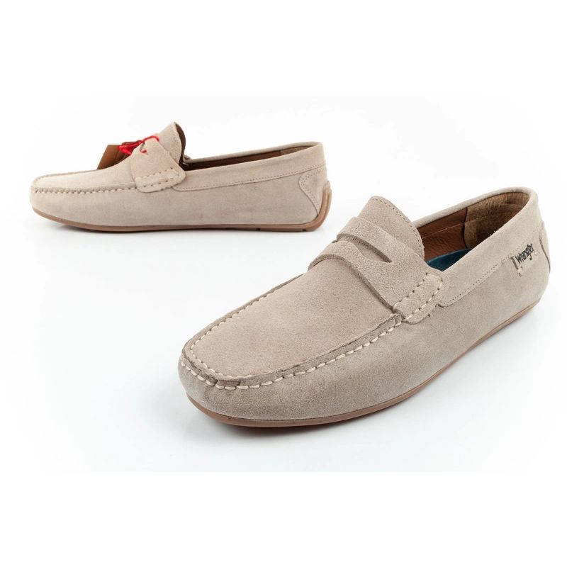 Wrangler men's shoes Maifield Suede moccasins, natural leather, beige To be categorized Your Sports Performance