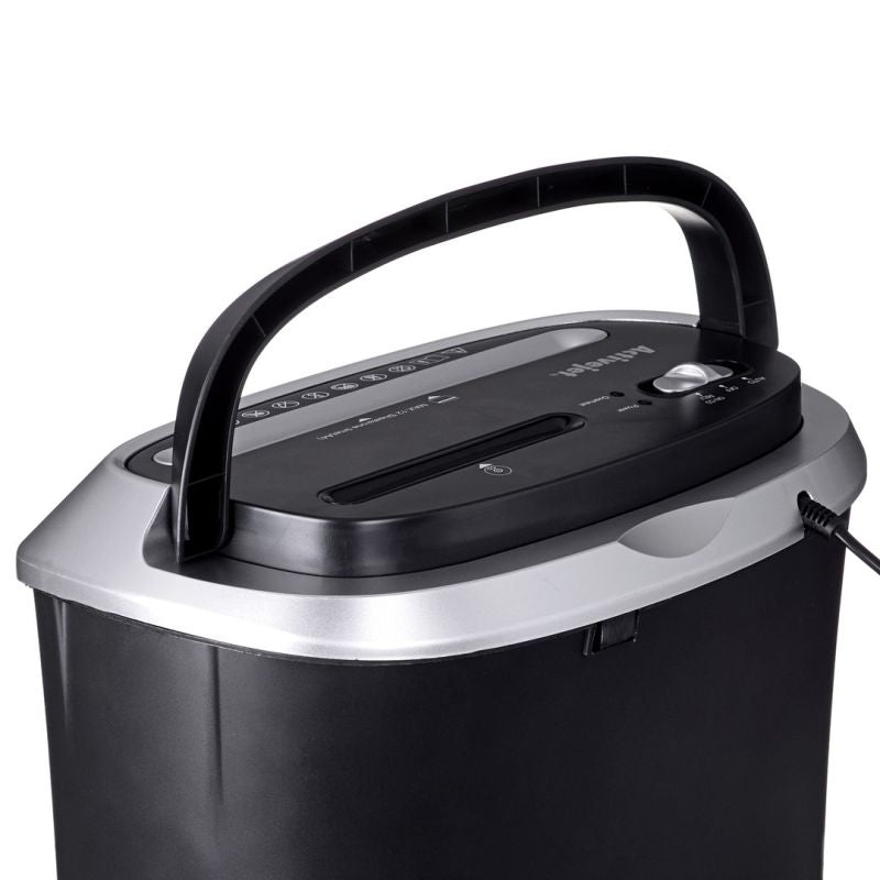 Activejet ASH-1201D shredder, P-3, 25 l, 5x38 mm shreds, 12 sheets, black and silver. Urządzenia biurowe/Niszczarki Your Sports Performance