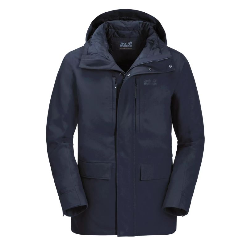 Jack Wolfskin WEST COAST JACKET men's waterproof hooded jacket night blue (1110811_1010) In preparation Your Sports Performance