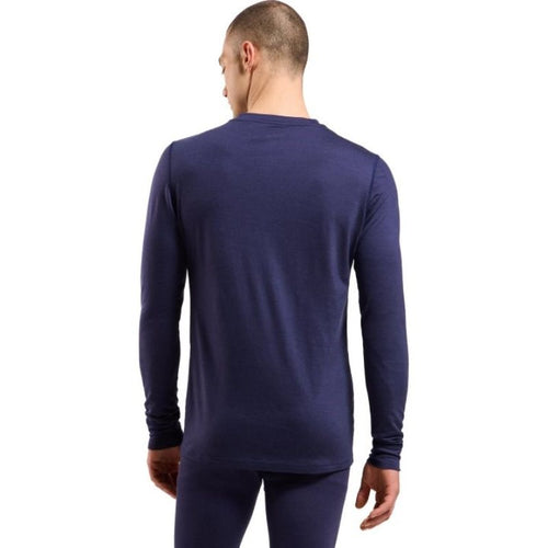 Odlo BL TOP crew neck l/s MERINO 200 long sleeve thermal underwear size L Blue Odzież militarna/Bielizna termoaktywna Your Sports Performance