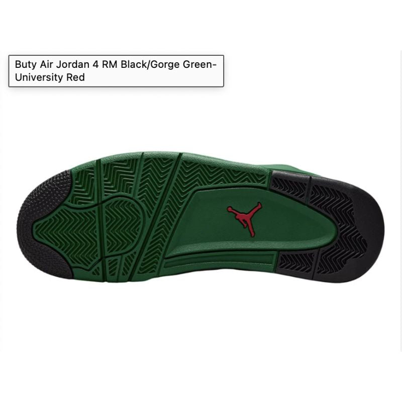 Air Jordan 4 RM Black/Gorge Green Sneakers - FQ7939-003 AIR Jordan