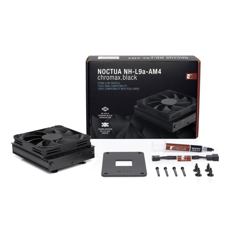 Noctua NH-L9a-AM4 chromax.black Processor Cooler/Fan 9.2 cm Black Chłodzenie/Chłodzenie CPU Your Sports Performance