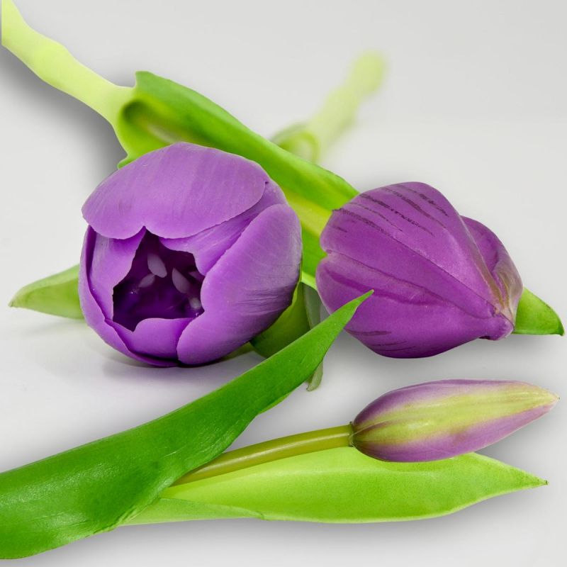 BOUQUET OF 7 PURPLE TULIPS 31 CM LIFE-LIKE SPRING DECORATION Home and Garden/Equipment Your Sports Performance
