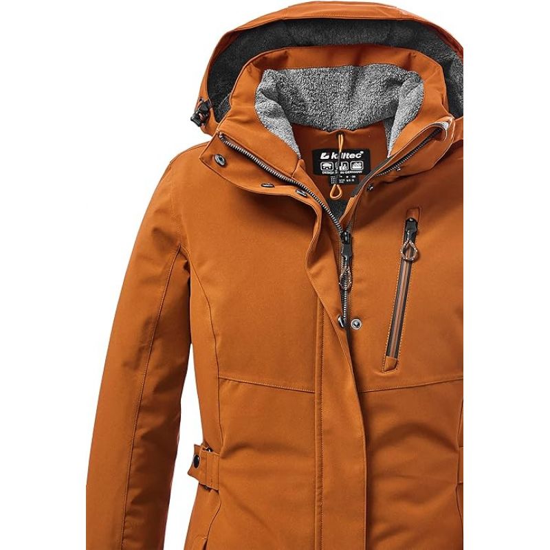 Killtec KOW 165 Women's Hooded Raincoat for Trekking and Everyday Use, Yellow (37726/253) In preparation Your Sports Performance