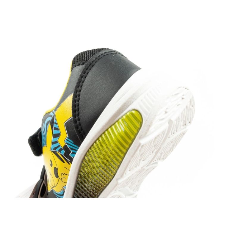Leomil Pokemon children's sports shoes sneakers lightweight with velcro black yellow Leomil