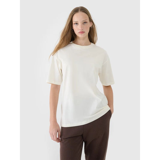 Women's oversize plain T-shirt 4F 4FRSS25TTSHF2694-11S *Kategoria tymczasowa Your Sports Performance