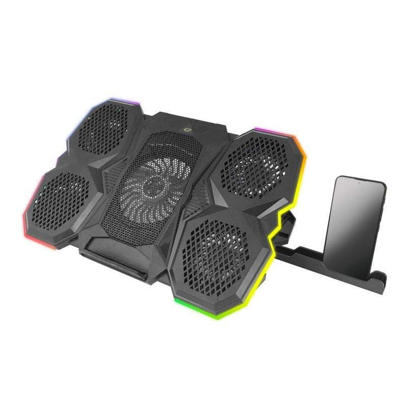 ESPERANZA GAMING COOLING STAND WITH PHONE STAND RGB LED BREVA EGC107 Chłodzenie/Podstawki pod notebooki Your Sports Performance