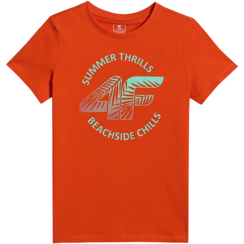Boy's T-shirt 4F M3284 red 4FJWSS26TTSHM3284 62S