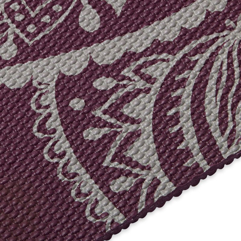 Gaiam Midnight Plum Sundial Flower Yoga Mat 5mm 65734 Accessories/Training equipment Your Sports Performance
