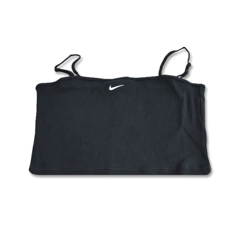Nike Sportswear Essential Rib Crop Top Women's Black/White - DM6737-010 Nike